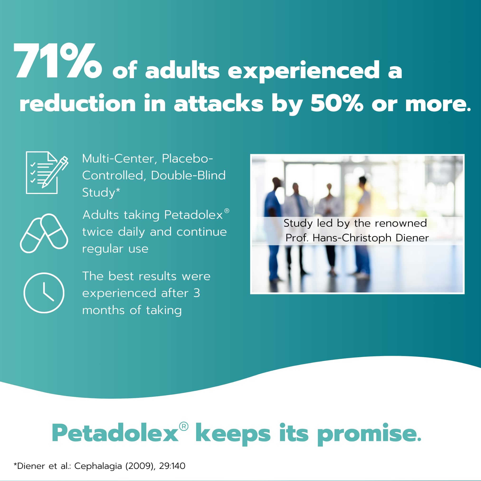 Petadolex cápsula en mano para comparar tamaño y facilidad