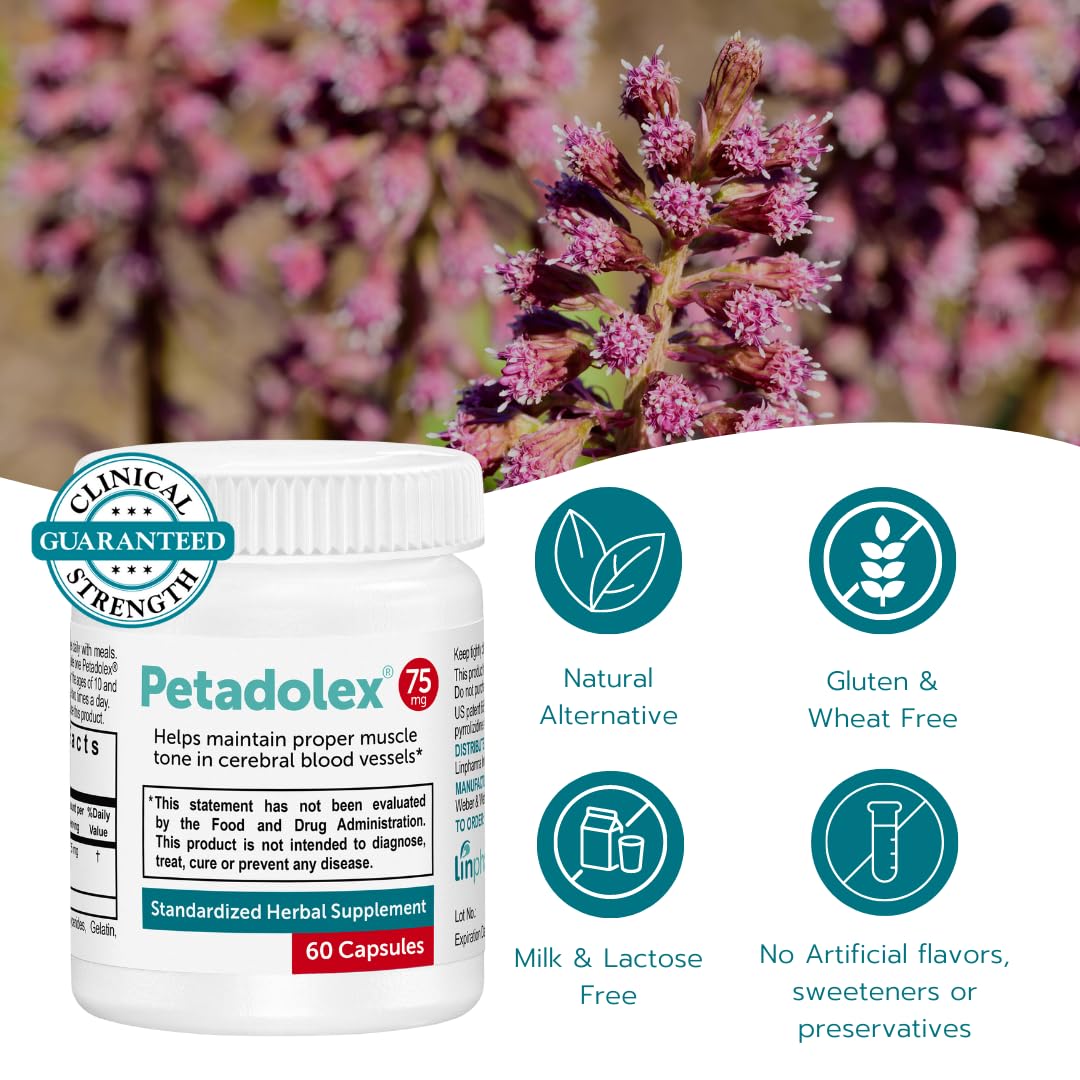 Petadolex etiqueta con información y estandarización visible