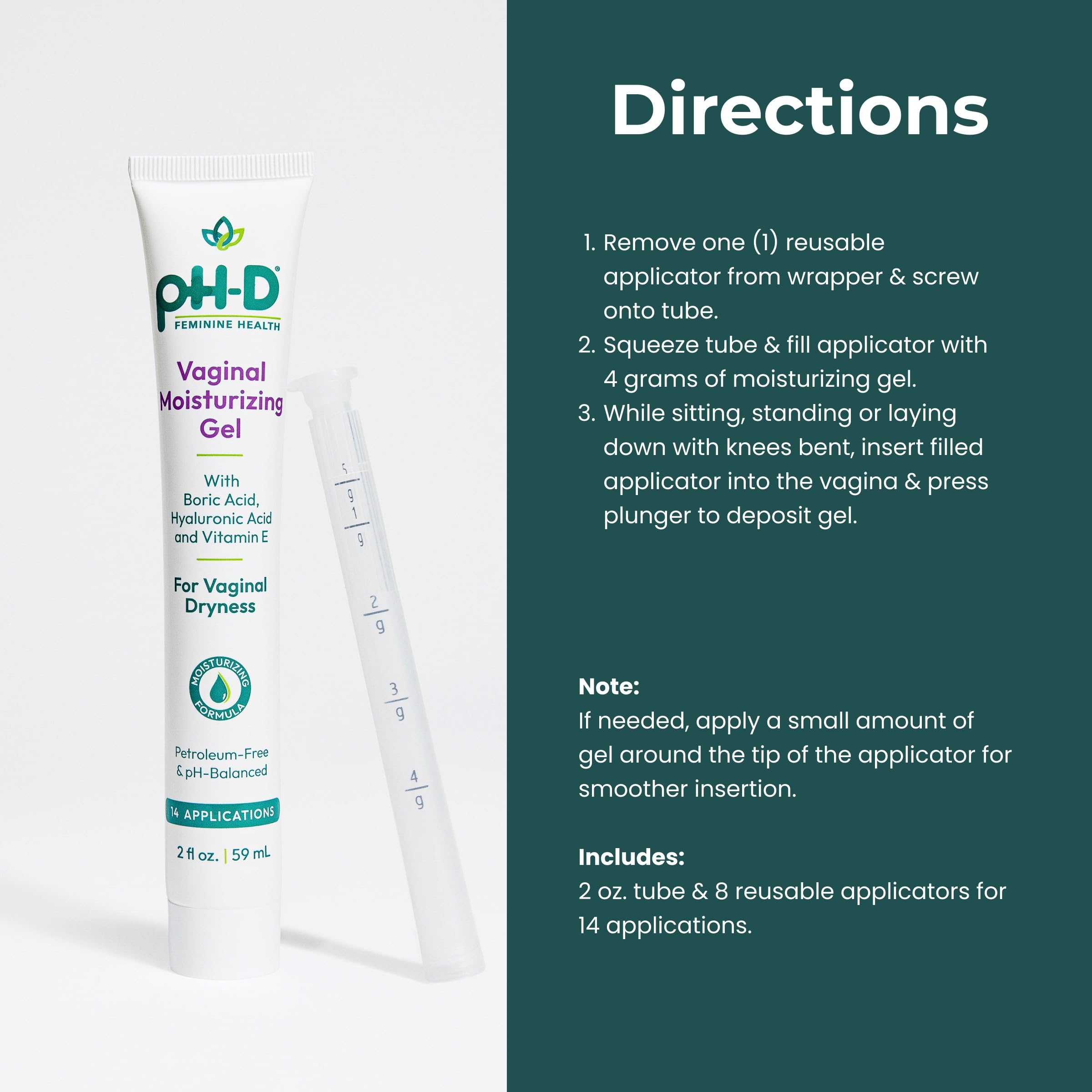 pH-D etiqueta con información del producto y listado de ingredientes