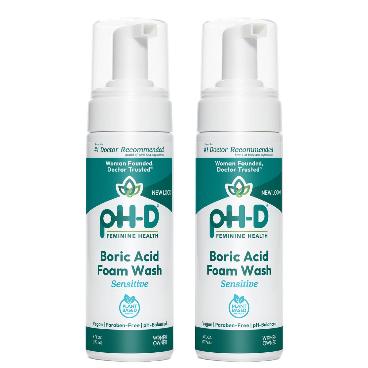 pH-D Feminine Health frente del envase mostrando diseño y beneficios