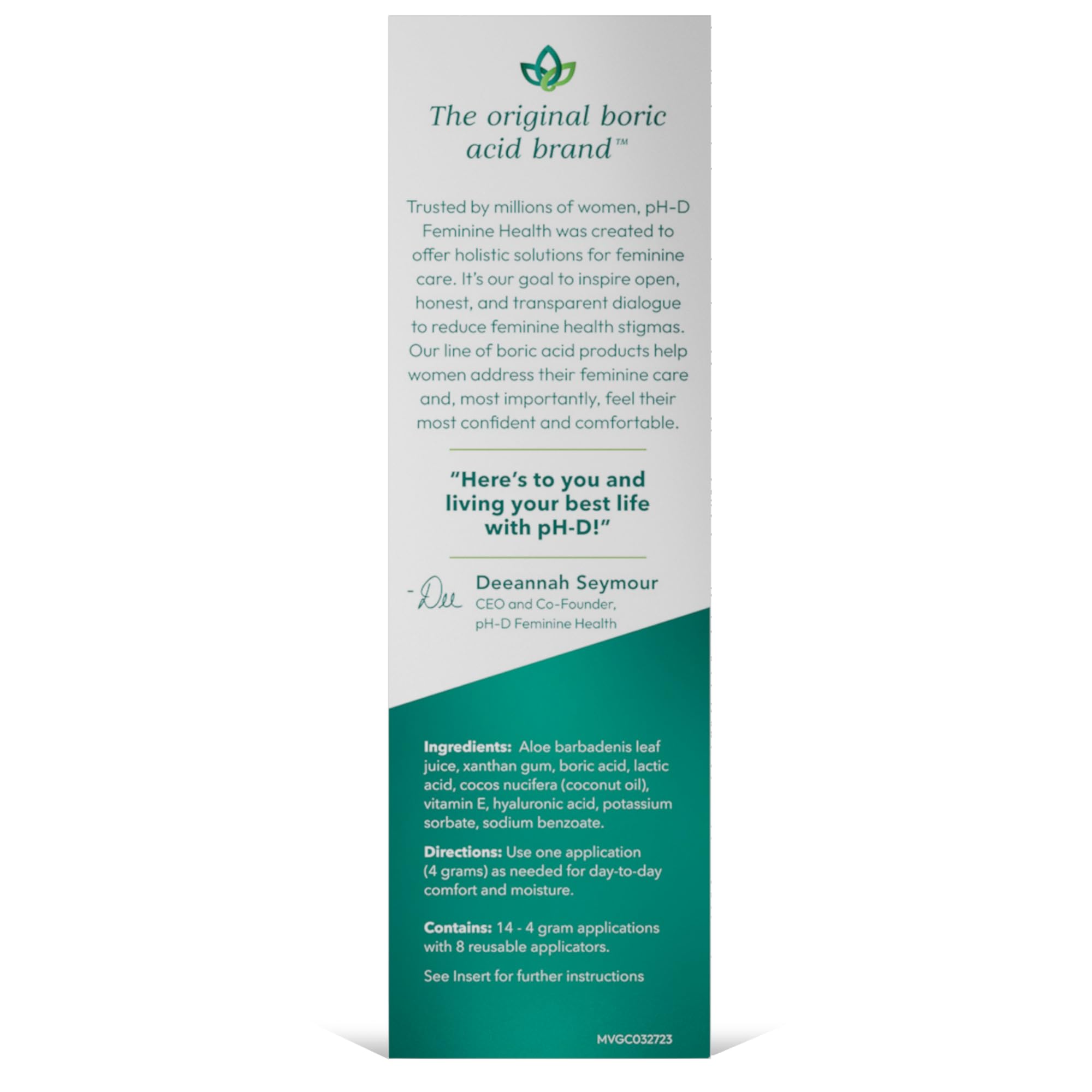 pH-D ingredientes clave ácido hialurónico y vitamina E, retención de humedad