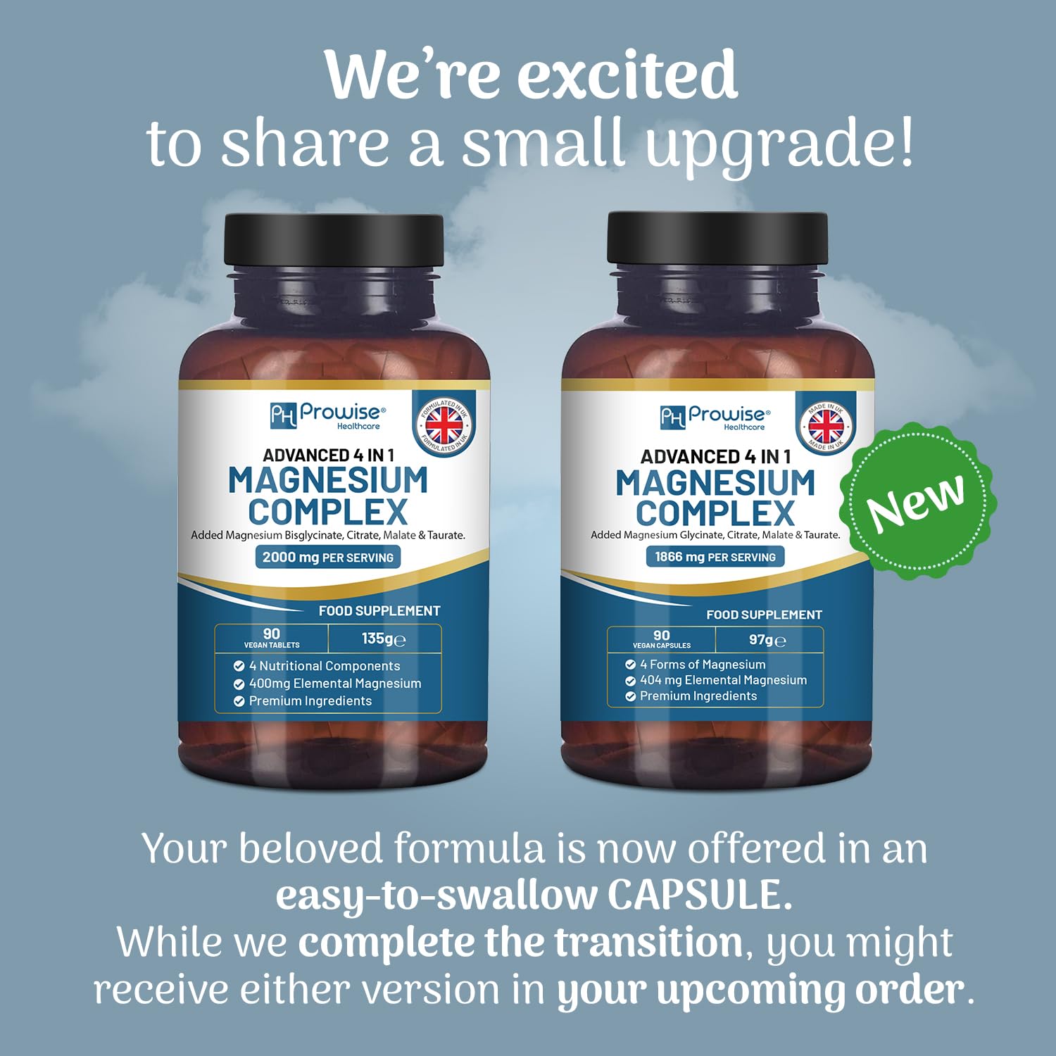 PH PROWISE Healthcare cápsulas veganas detalle de textura fácil de tragar