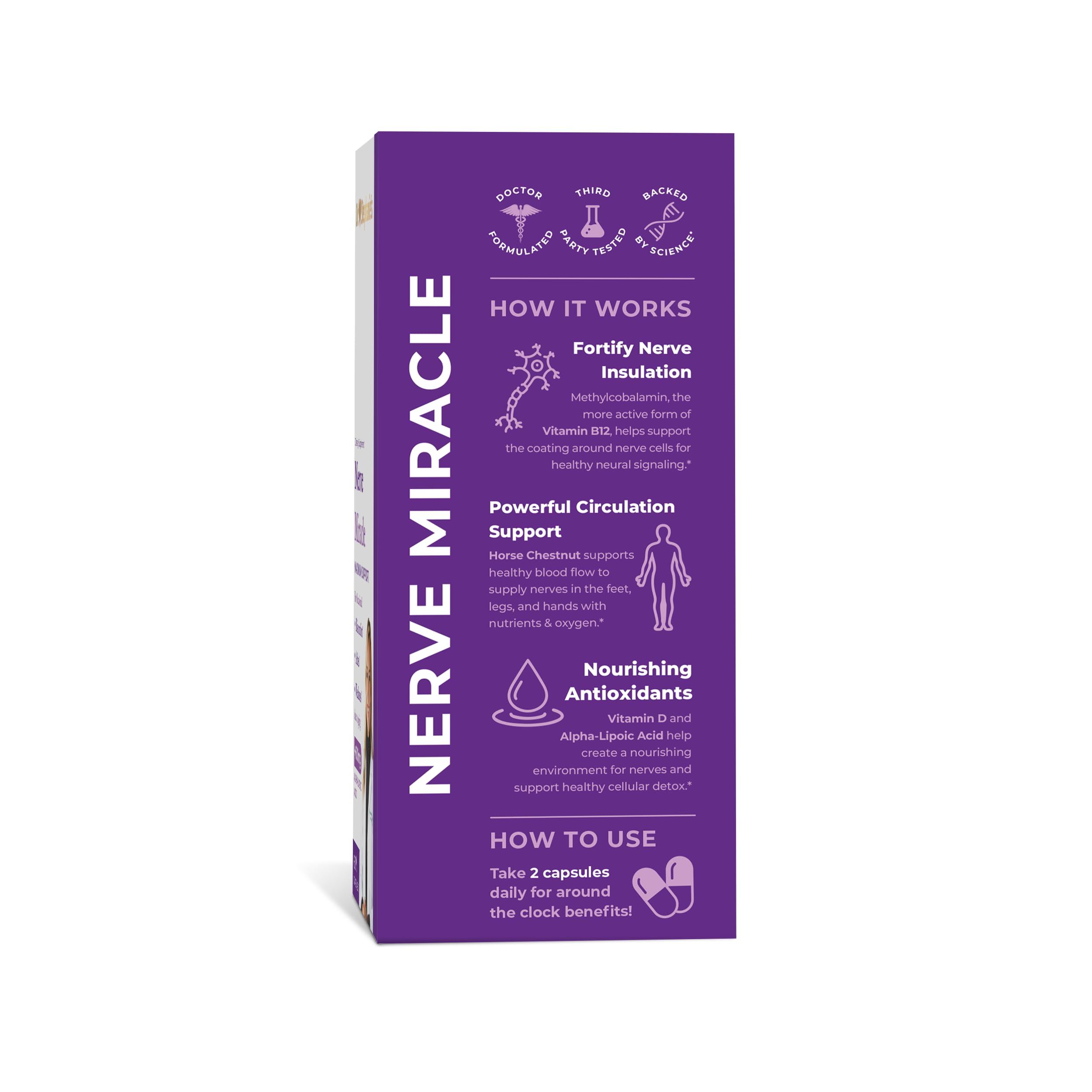 Pharmaganics primer plano de cápsula para apreciar textura y tamaño