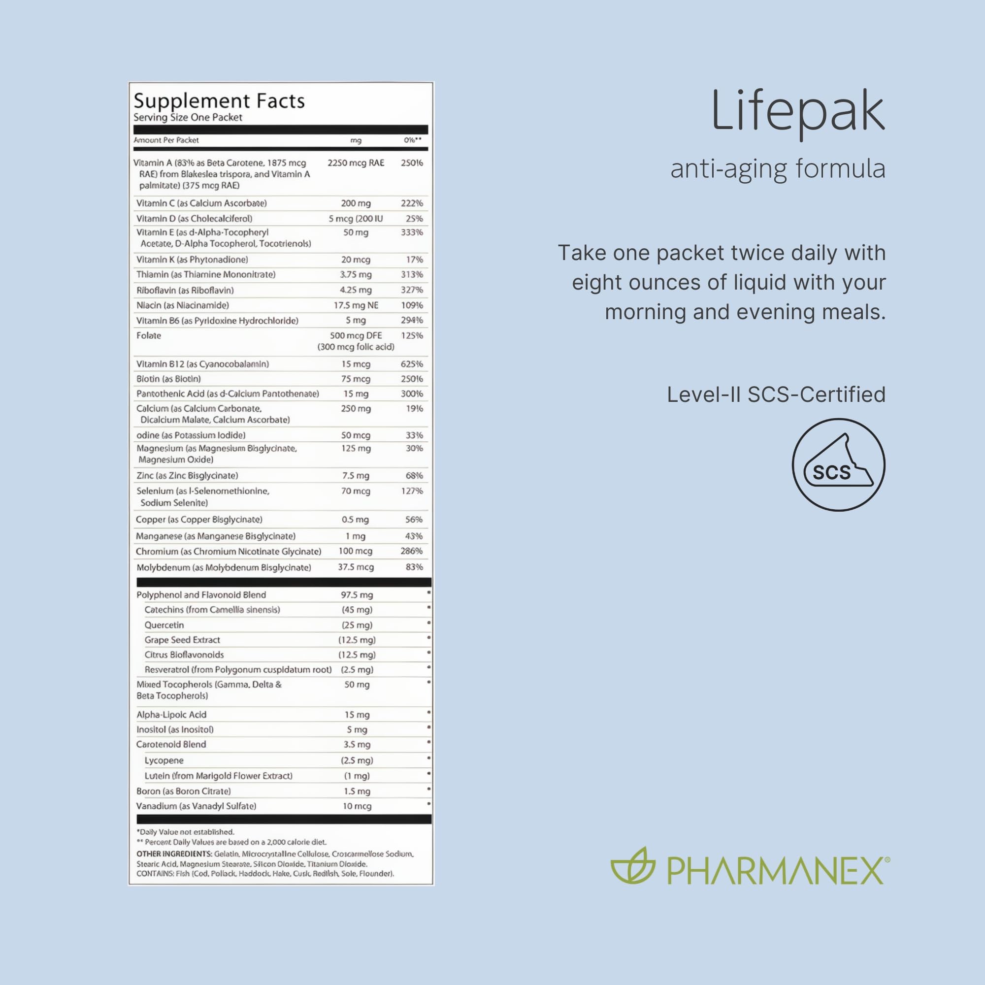 Pharmanex LifePak en uso en cocina promoviendo rutina diaria saludable