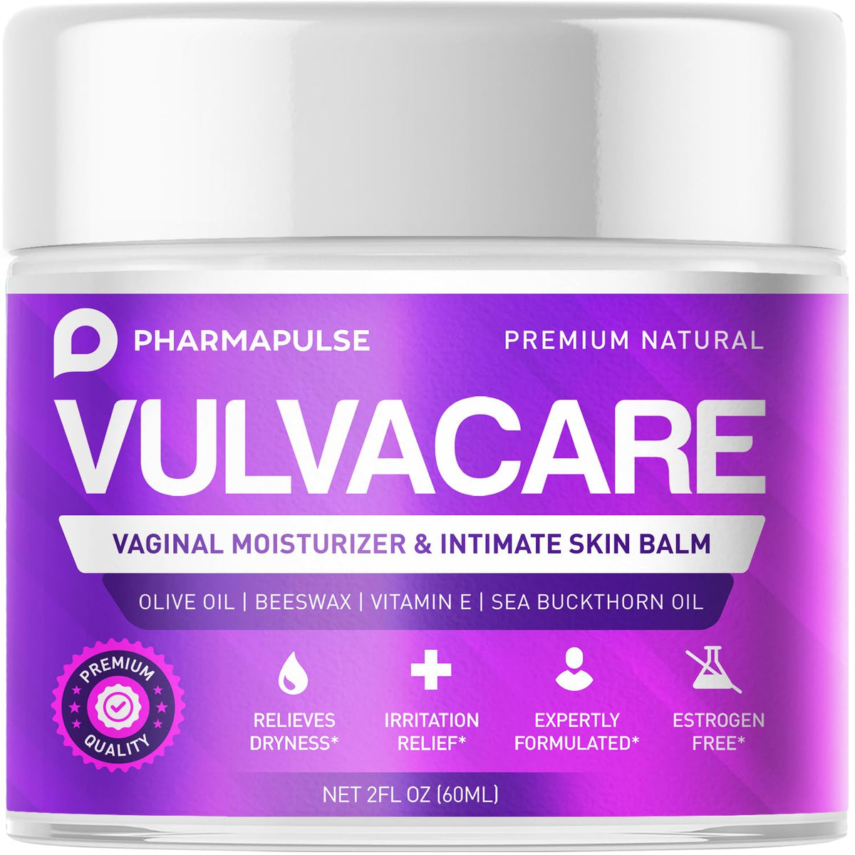 Pharmapulse Vulvacare frente del envase mostrando tamaño portátil y claridad