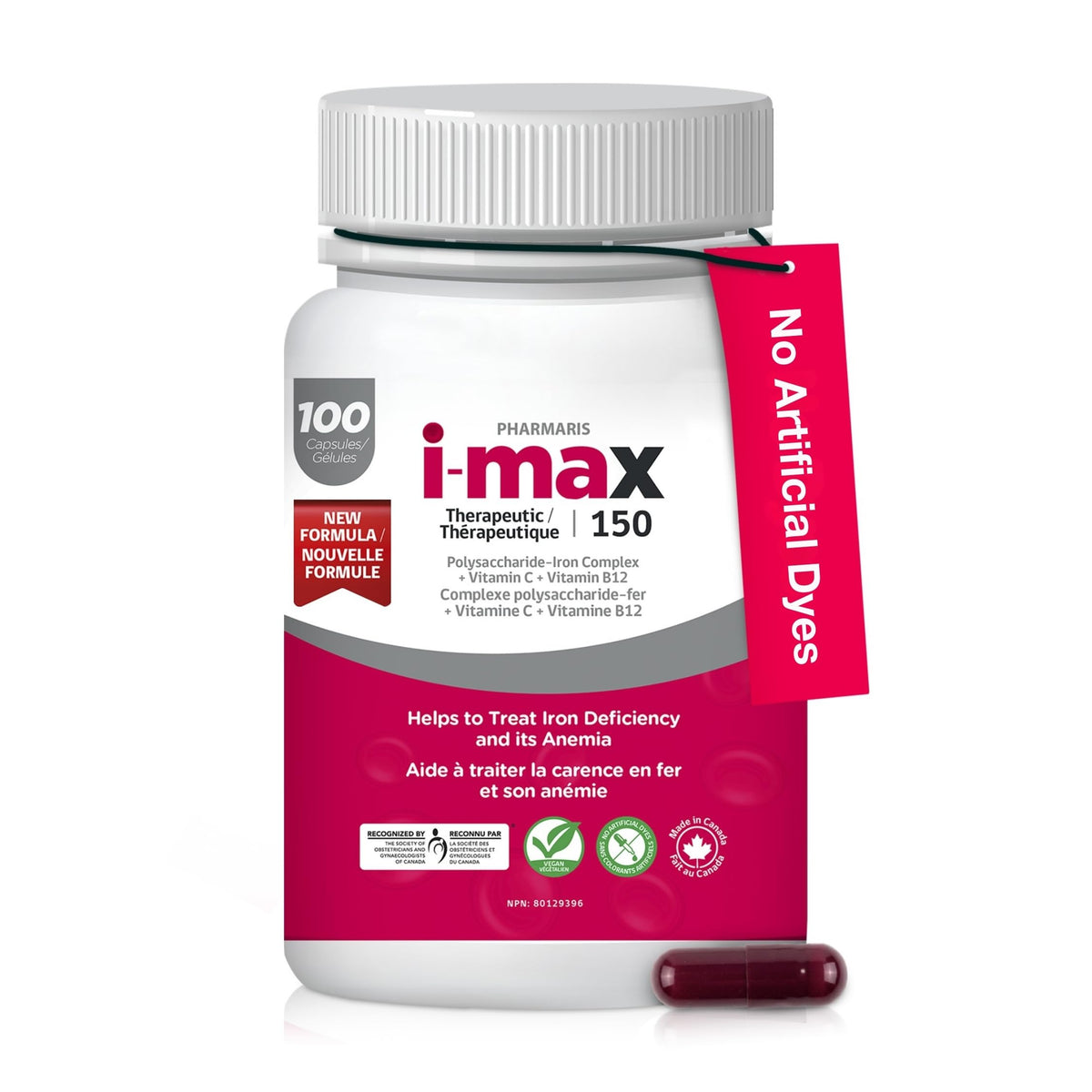 Pharmaris i-max frente del envase mostrando diseño y cantidad