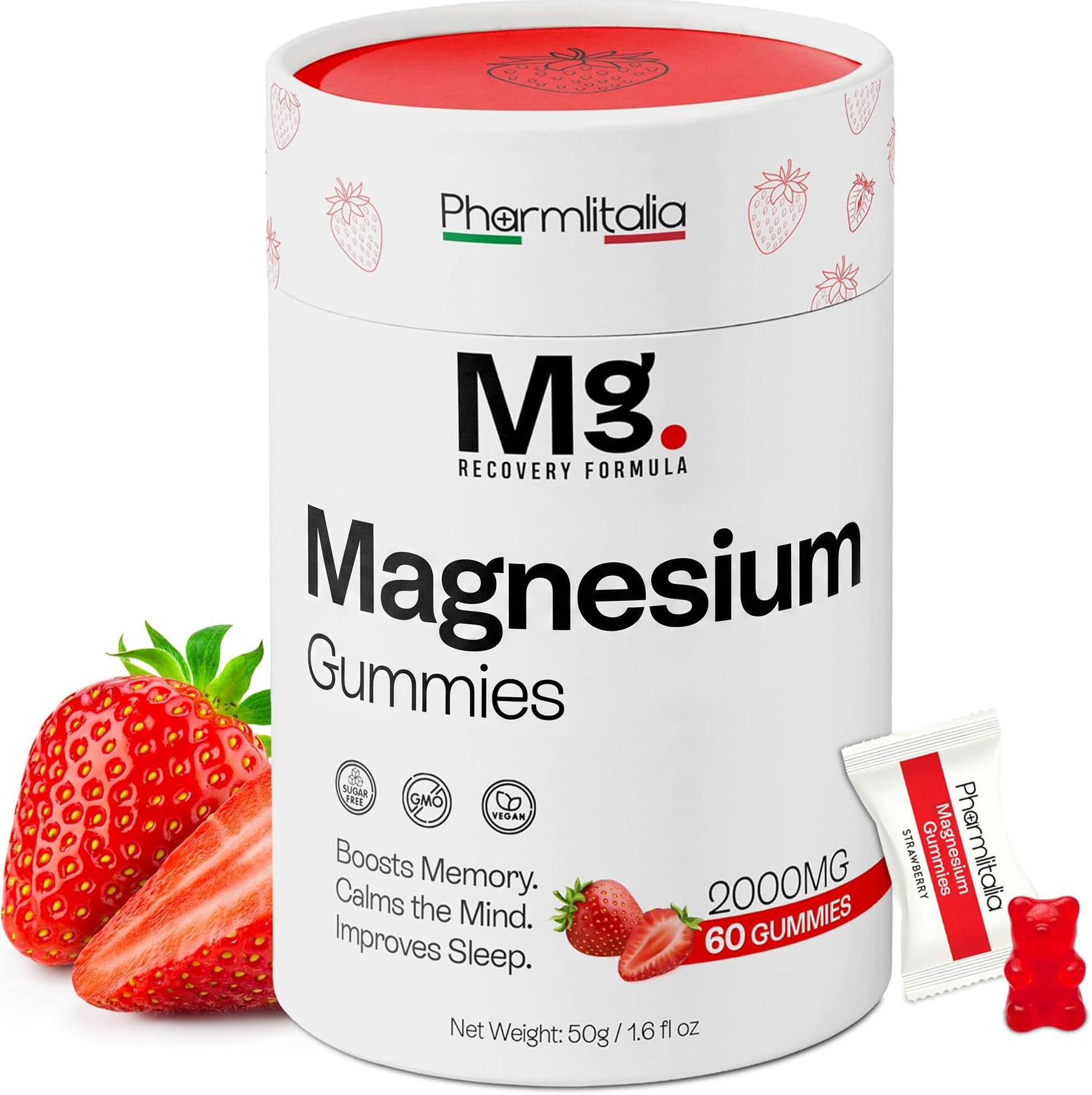 Pharmlitalia frente del empaque mostrando 60 softgels y beneficios visibles