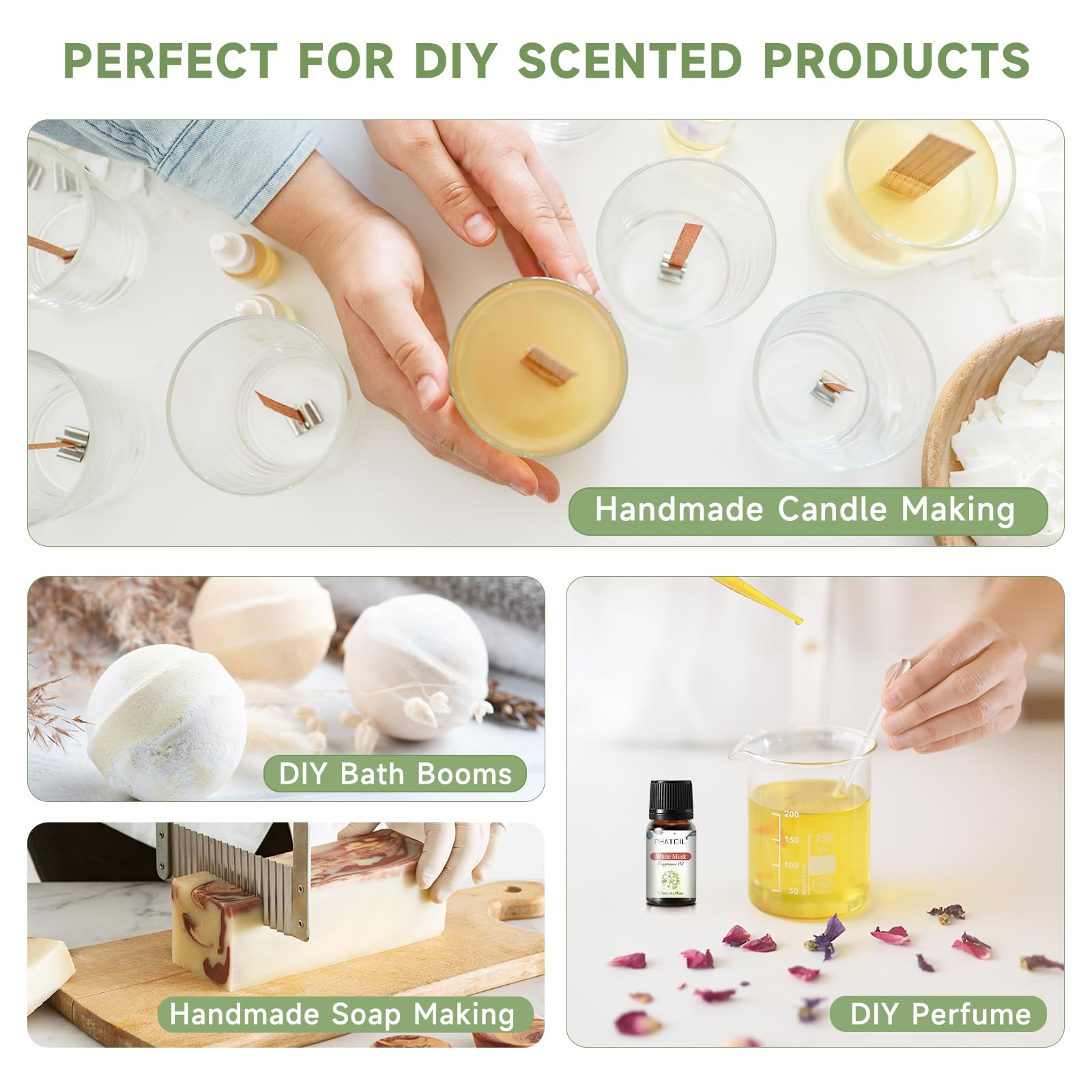 PHATOIL integración en vela DIY, aroma duradero