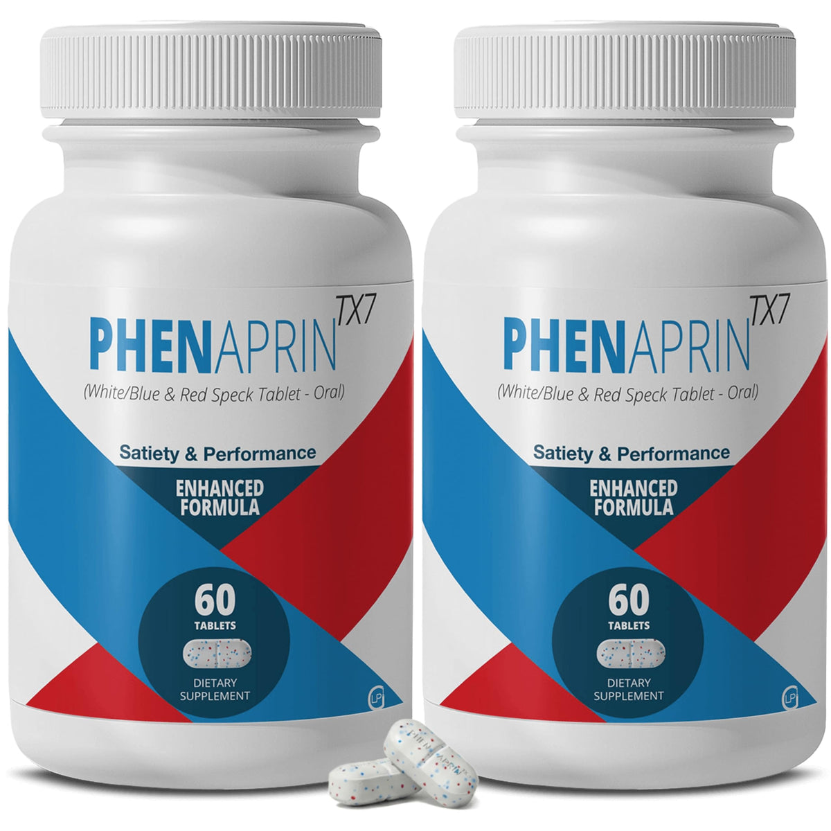 PhenAprin envase frontal mostrando diseño y suministro de 60 días