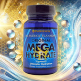 Phi Sciences Mega Hydrate comparación de tamaño en mano destacando portabilidad