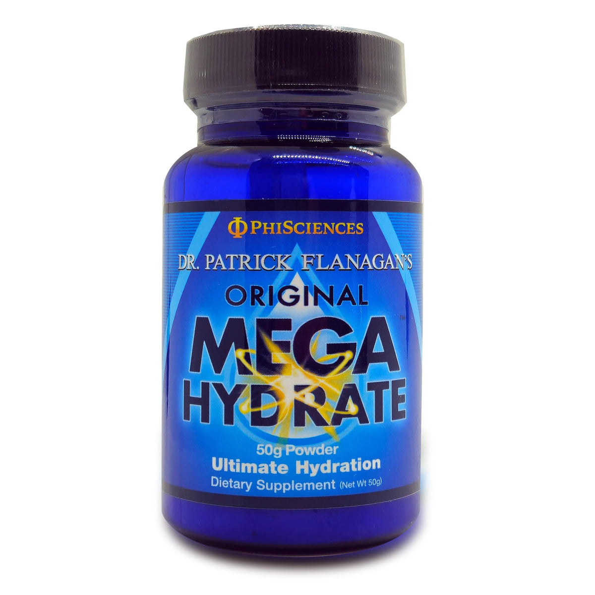 Phi Sciences Mega Hydrate front packaging mostrando etiqueta clara y beneficios