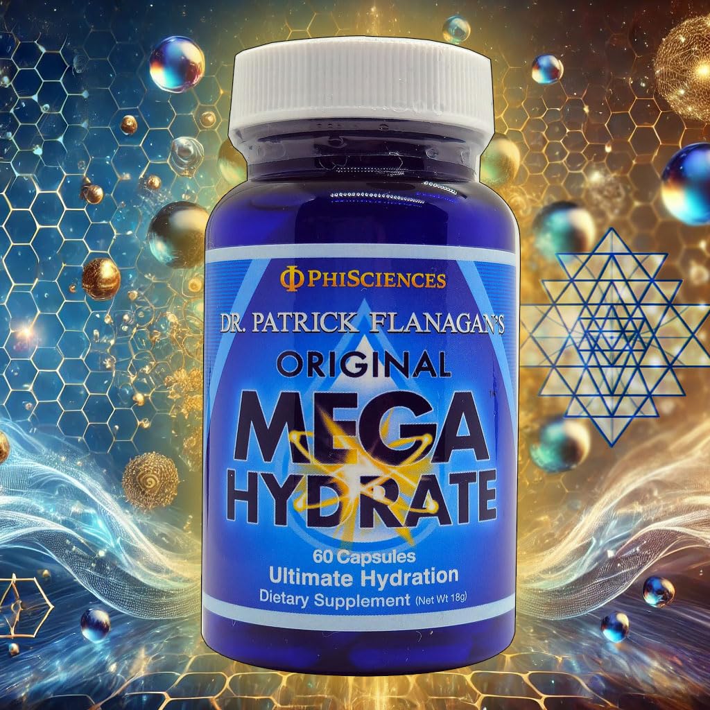 Phi Sciences MegaHydrate frasco en ambiente saludable que sugiere integración en rutina