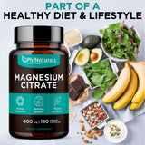 PhiNaturals etiqueta nutricional detalle con información de magnesio
