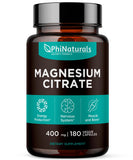 PhiNaturals frente del envase mostrando 180 cápsulas y beneficios claros