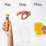 Phizz etiqueta con lista de nutrientes, aporta vitaminas y minerales clave