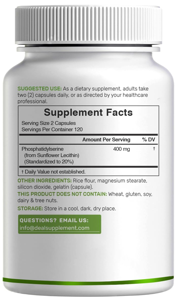 Phosphatidylserine cápsulas en uso durante la rutina matutina, conveniencia