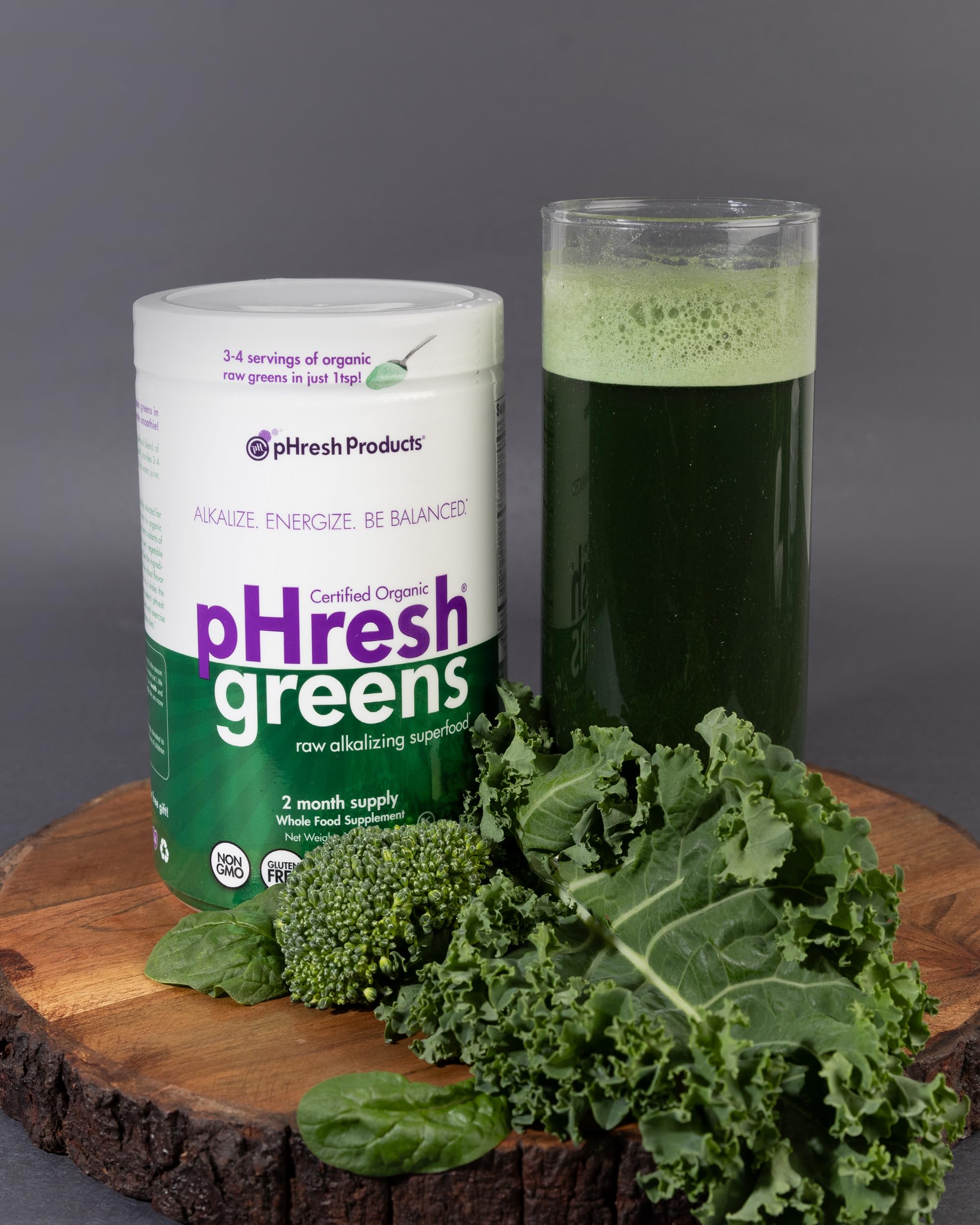 Phresh vaso con mezcla lista para beber energía natural