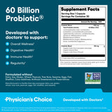 Physician's CHOICE etiqueta Bloat & Gas mostrando ingredientes clave y alivio puntual