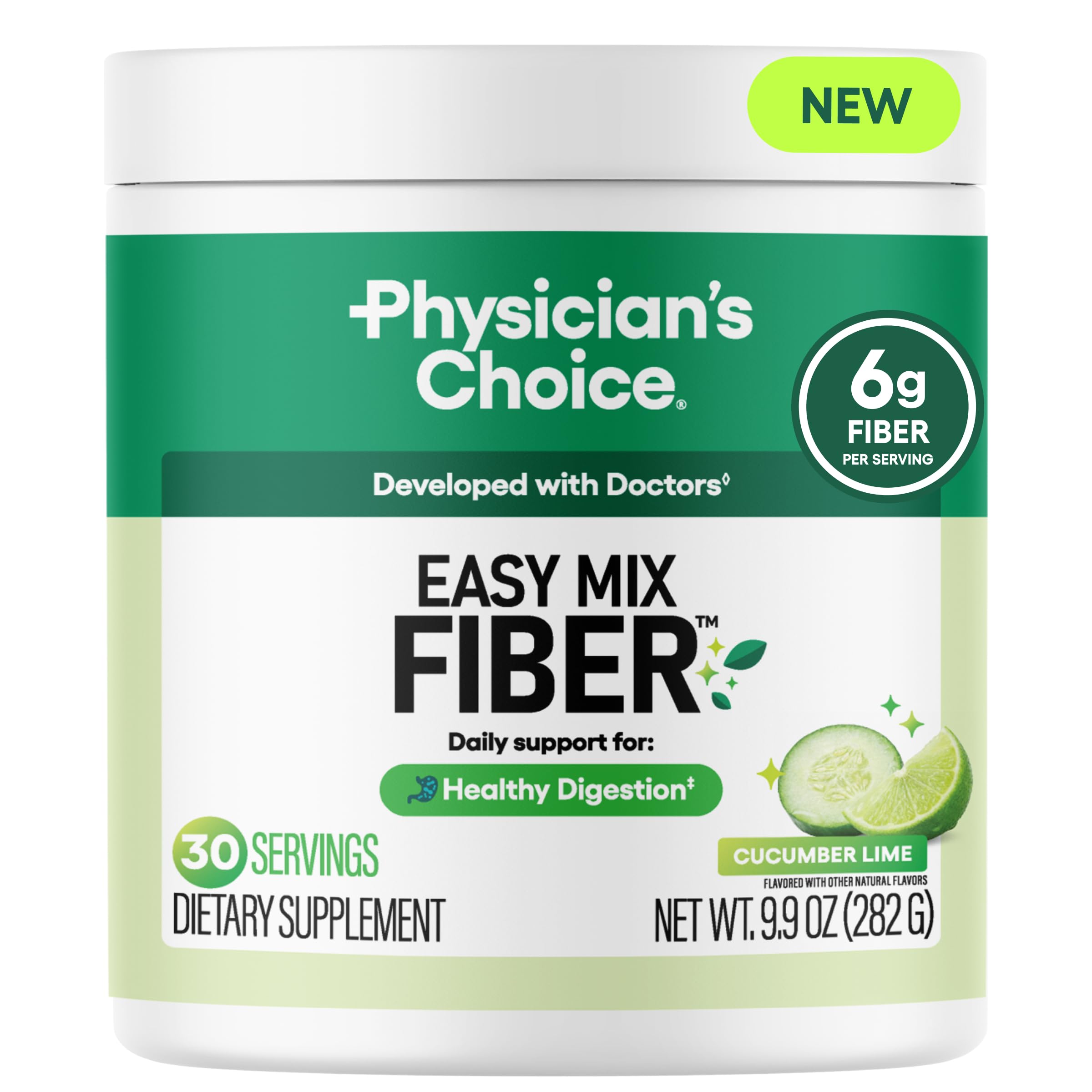 Physician's CHOICE frente del envase mostrando la marca y sabor pepino lima
