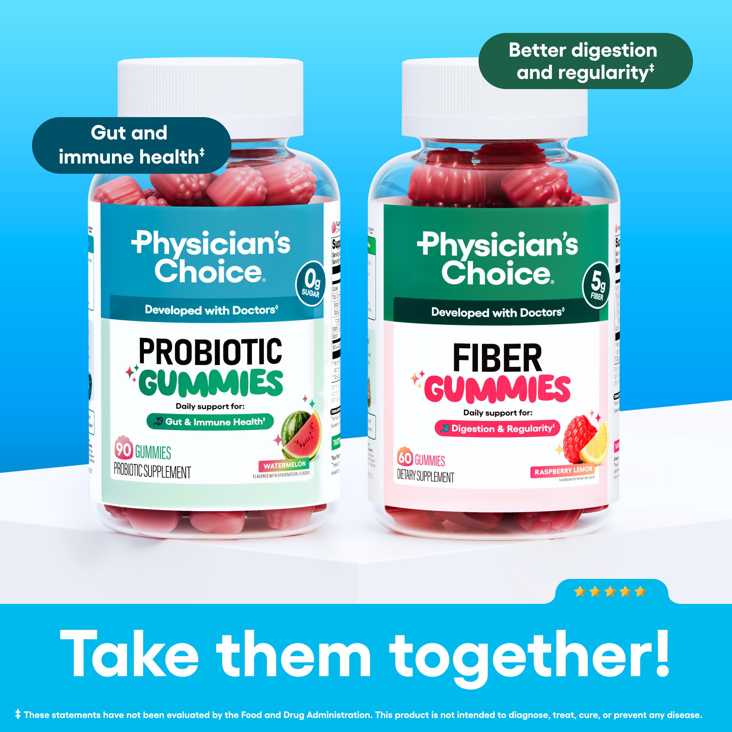 Physician's CHOICE gominolas junto a desayuno para uso diario conveniente