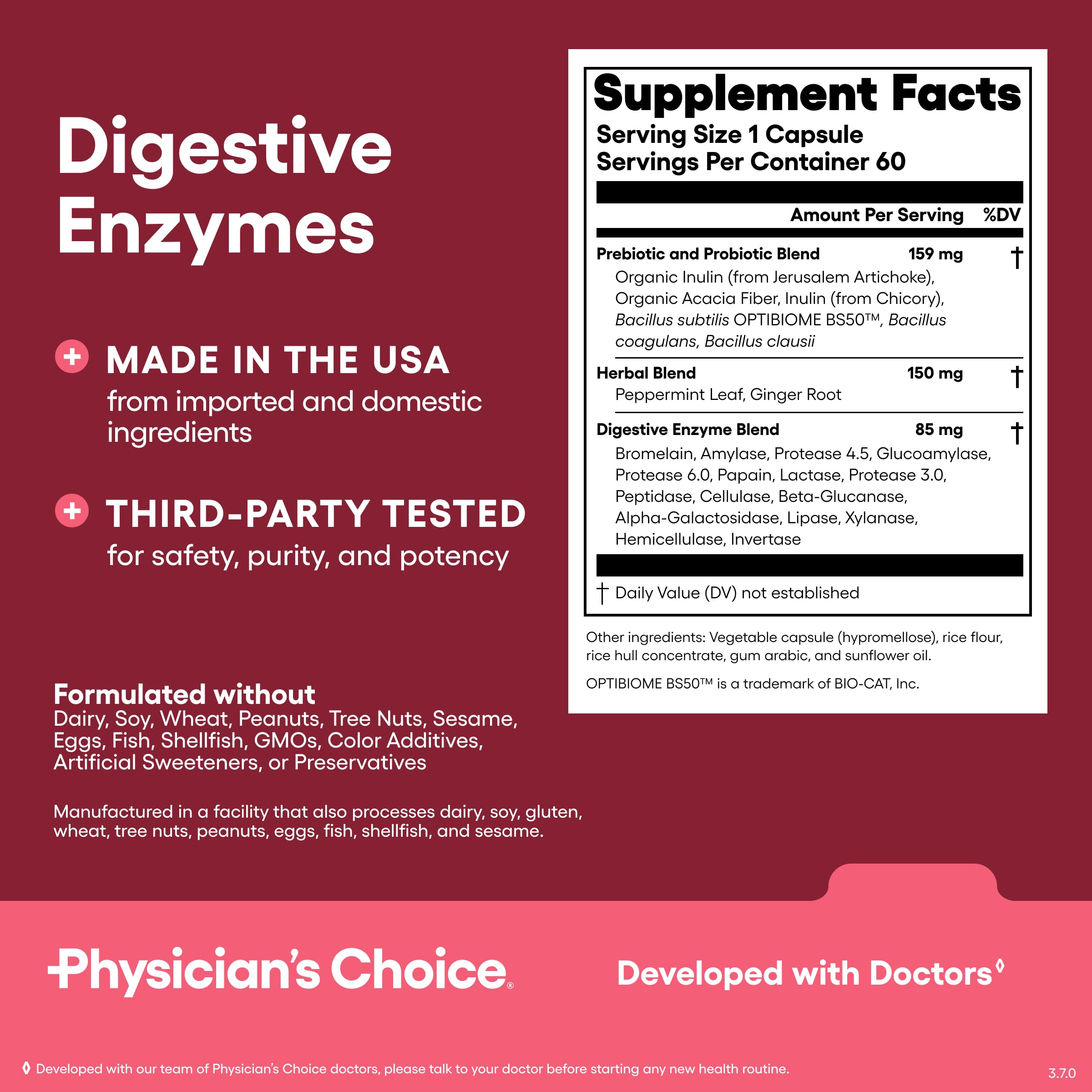 Physician's CHOICE lifestyle con desayuno equilibrado y rutina diaria para confort digestivo
