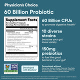 Physician's CHOICE pack junto a un desayuno saludable para soporte diario intestinal