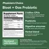 Physician's CHOICE etiqueta con lista de ingredientes para confianza y transparencia