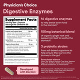 Physician's CHOICE etiqueta nutricional mostrando ingredientes y pruebas de calidad