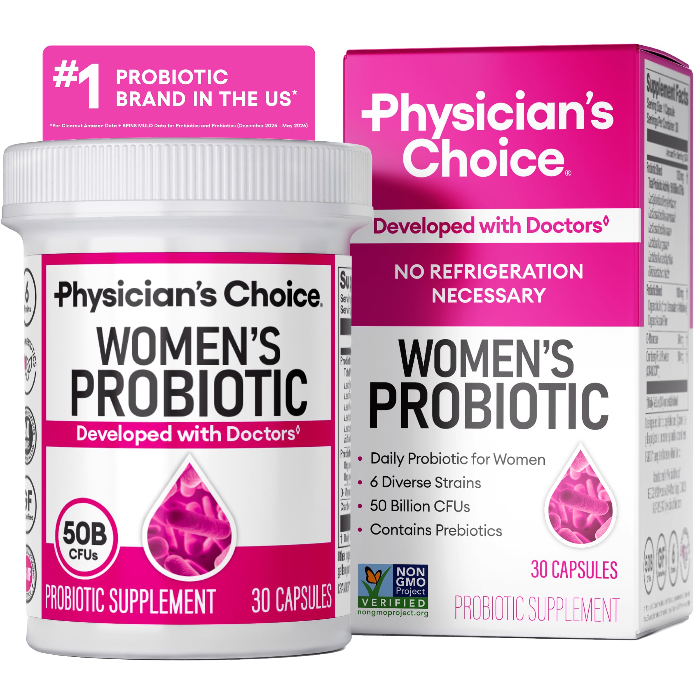 Physician's CHOICE frente del empaque mostrando envío y beneficios