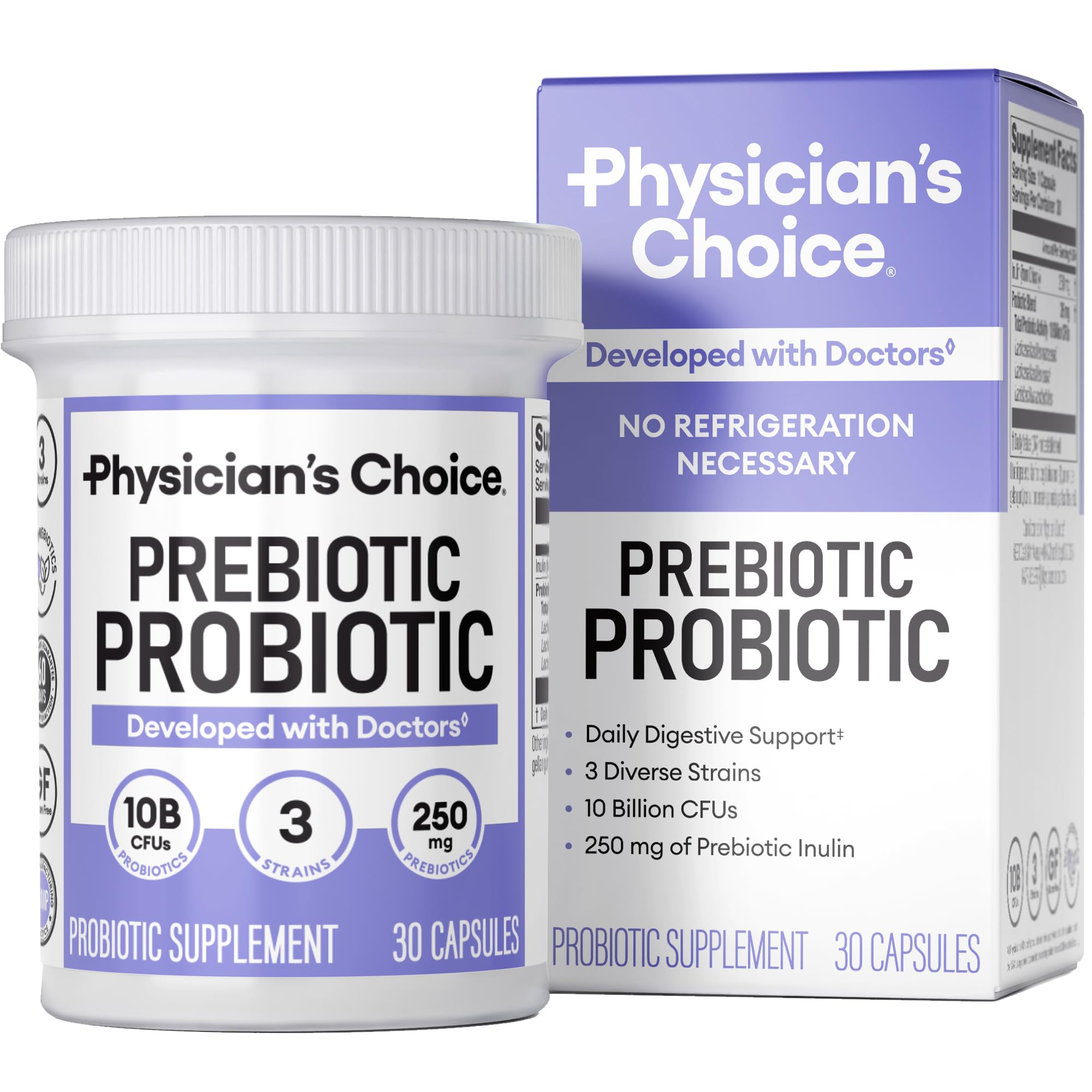 Physician's CHOICE frente del envase mostrando diseño y beneficios clave