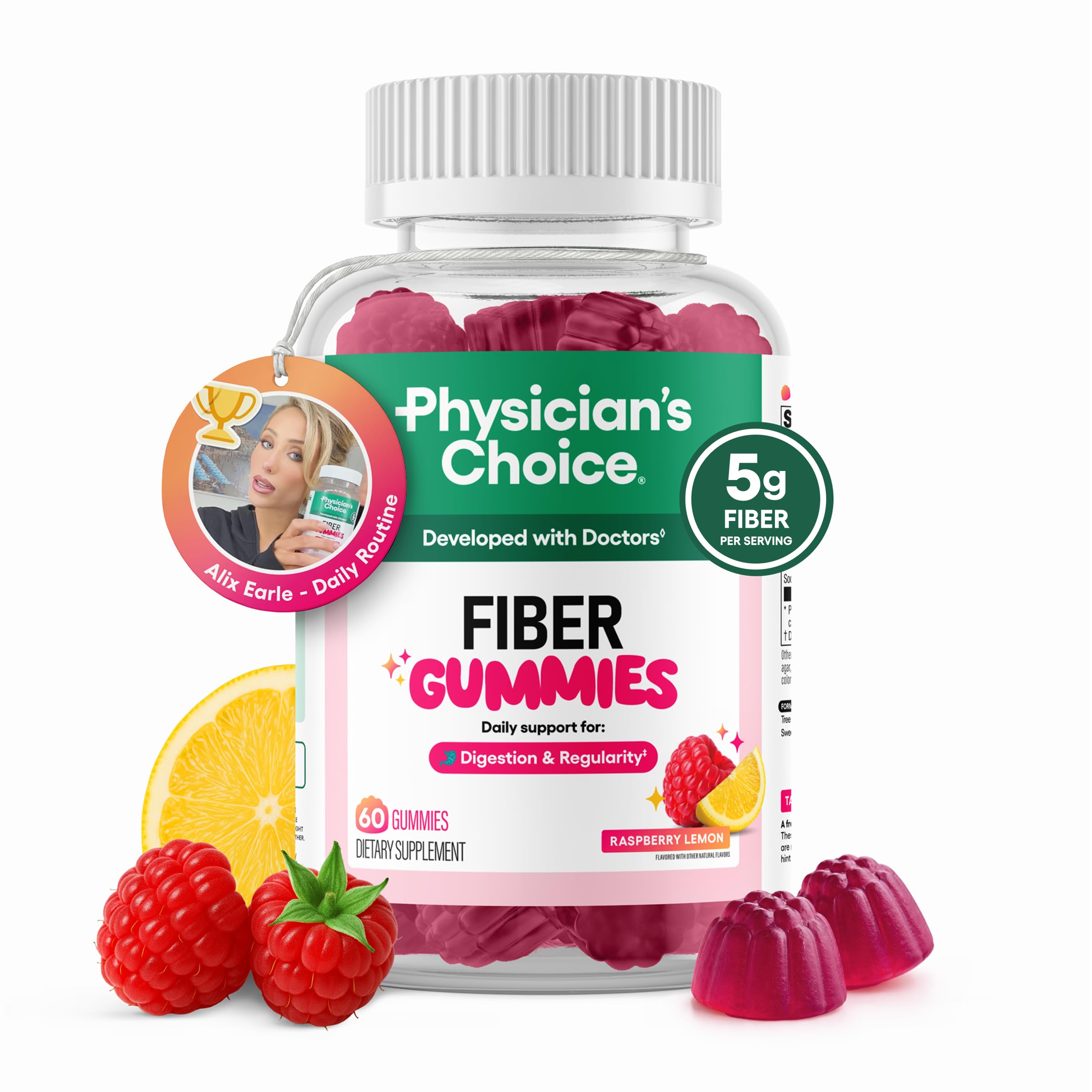 Physician's CHOICE empaque frontal mostrando información y beneficio de fibra