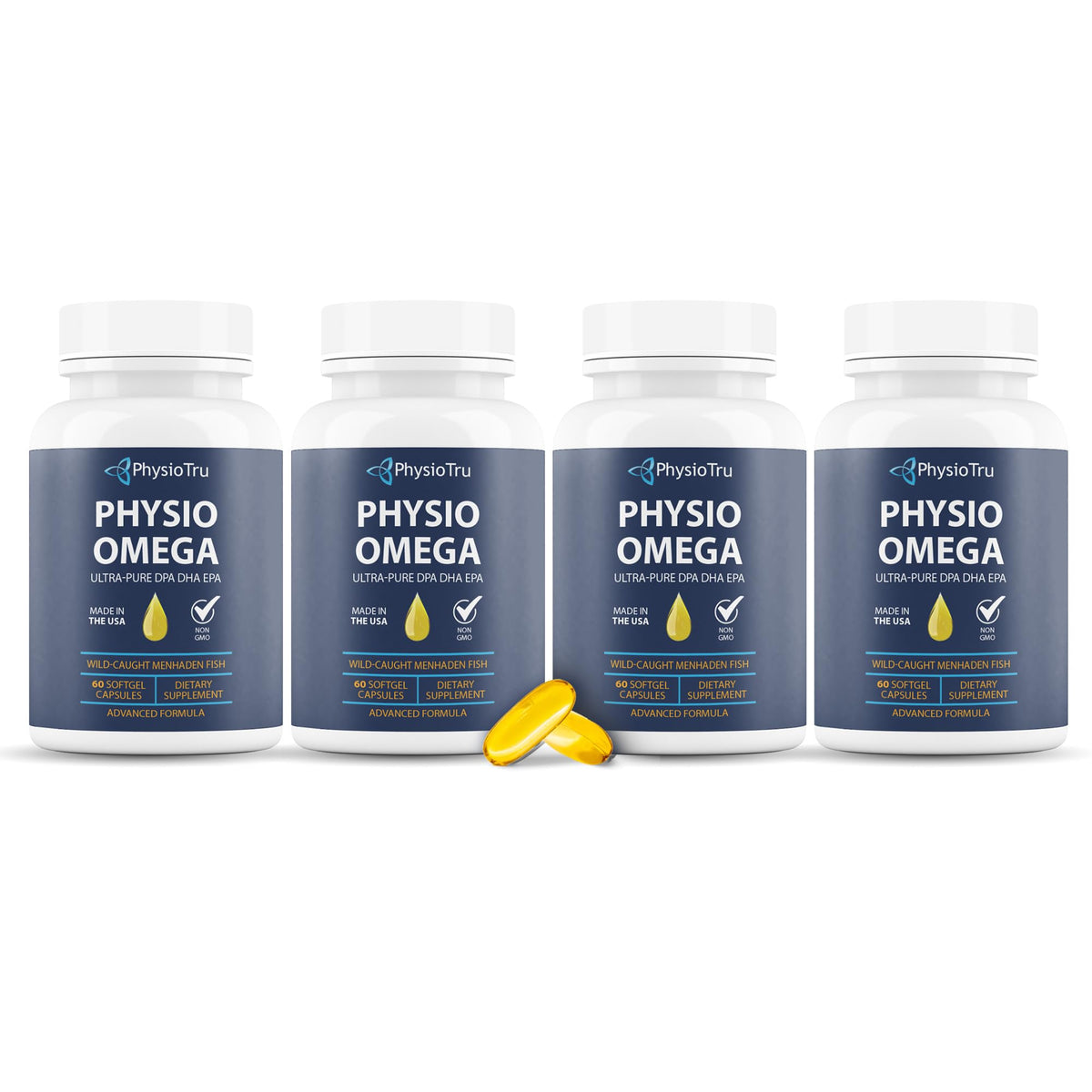 PhysioTru frasco frontal mostrando etiqueta y beneficios visibles