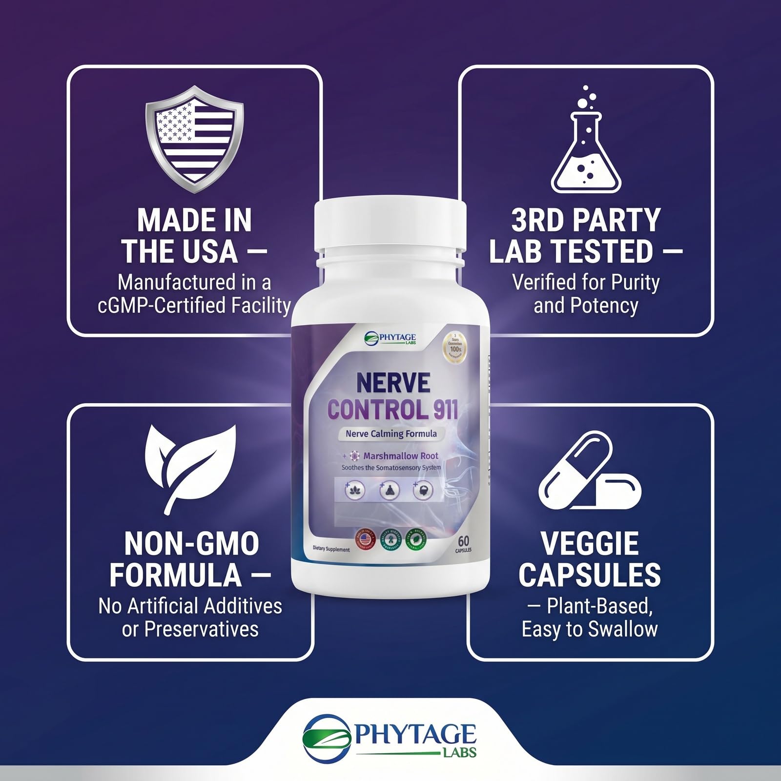 Phytage Labs comparación de tamaño con monedas para escala práctica