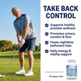 Phytage Labs Prostate 911 en baño muestra uso diario y contribuye a noches más descansadas