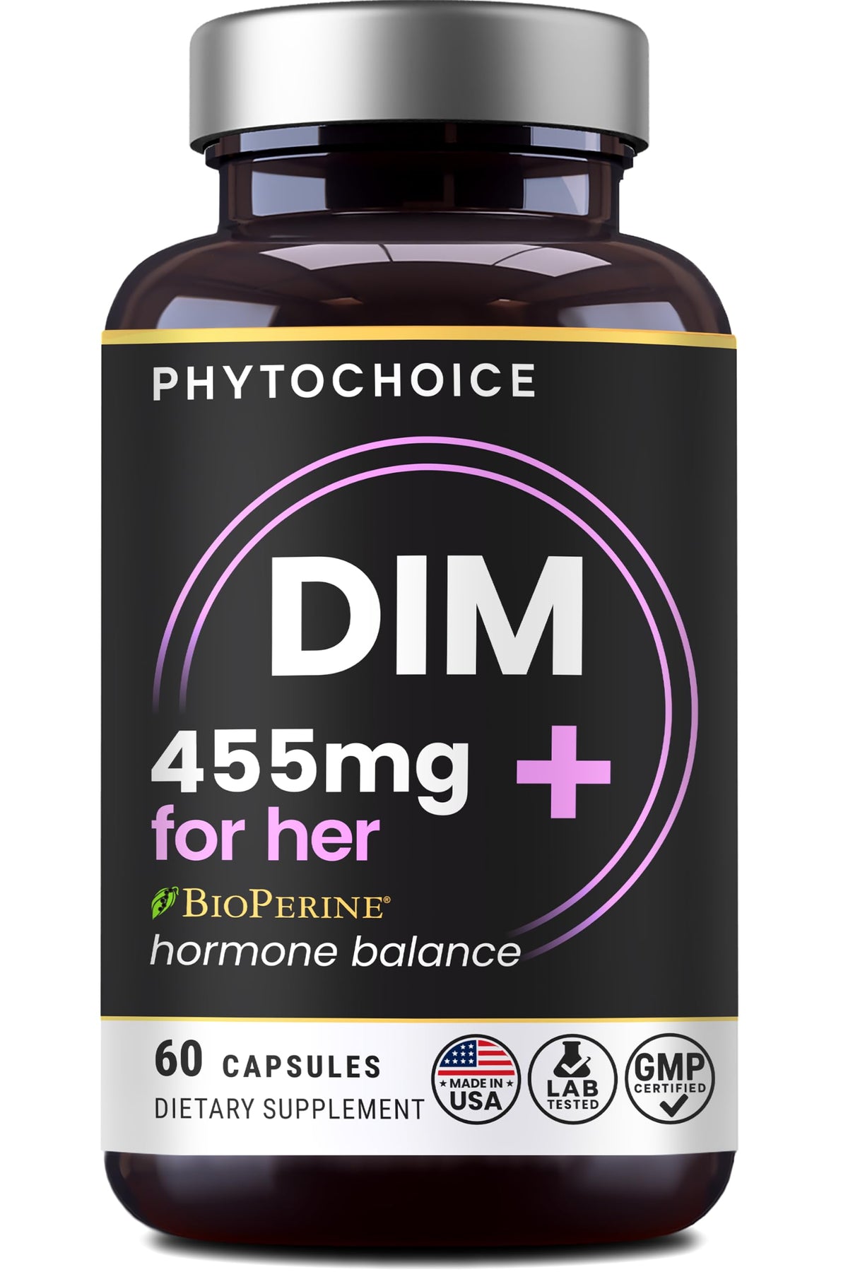PHYTOCHOICE envase frontal mostrando dosis alta y 60 cápsulas para confianza