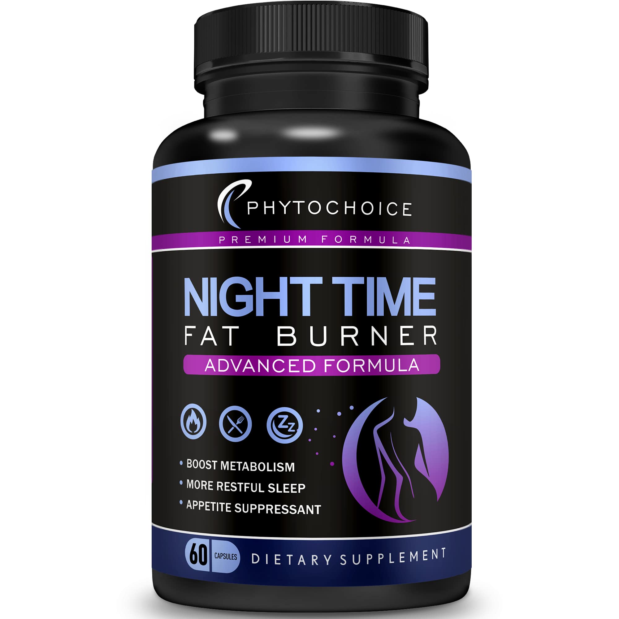 PHYTOCHOICE vista frontal del paquete mostrando beneficios nocturnos y etiqueta clara
