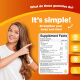 Gominolas Phytoral sobre madera natural enfatizando ingredientes