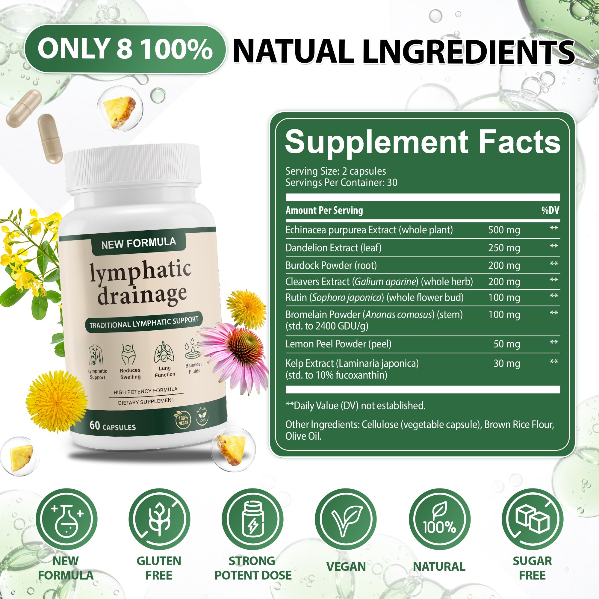 Ingredientes Pikeda: echinacea y raíz de bardana, enfoque en soporte botánico