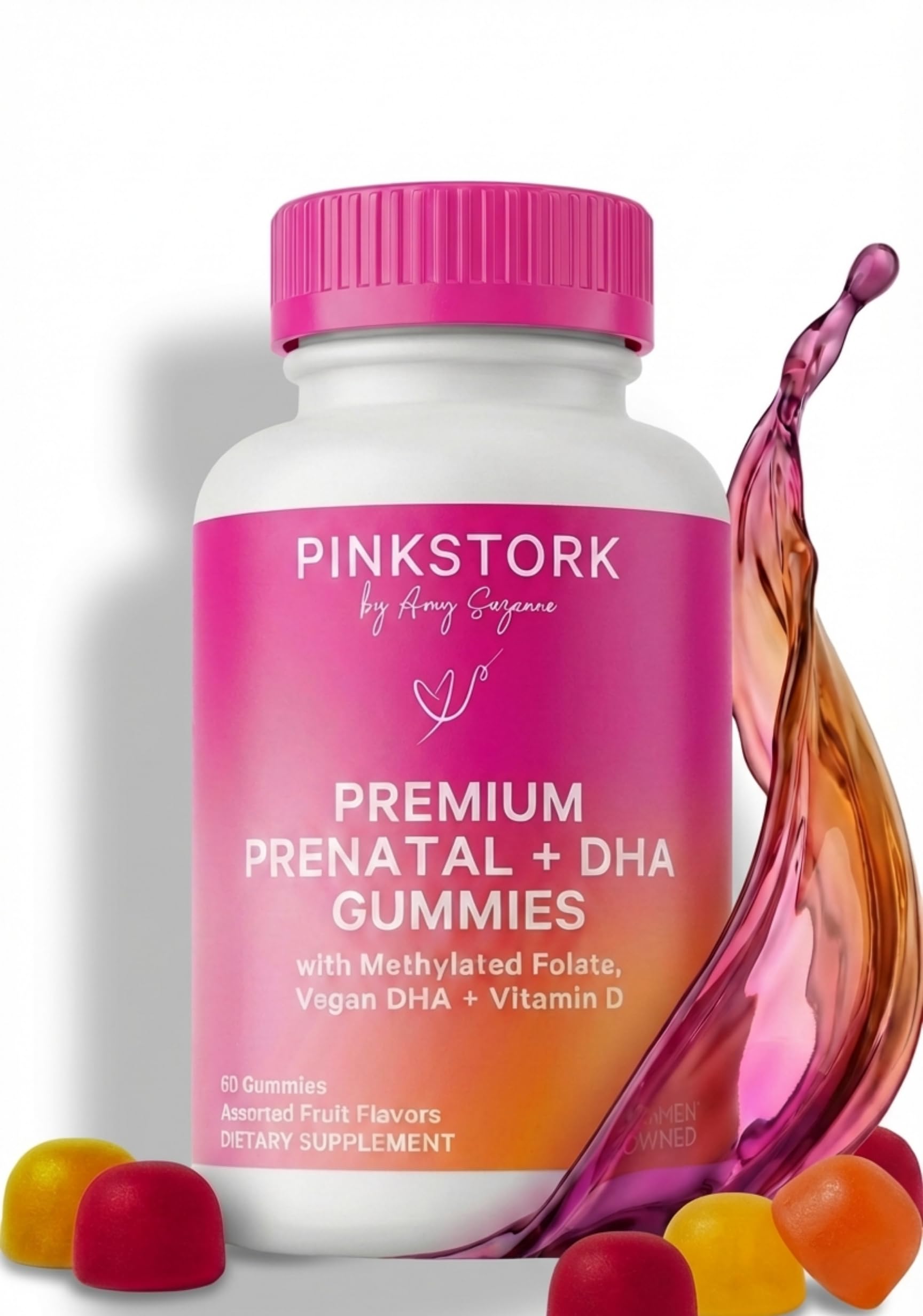 Pink Stork envase frontal mostrando el producto y beneficios claros