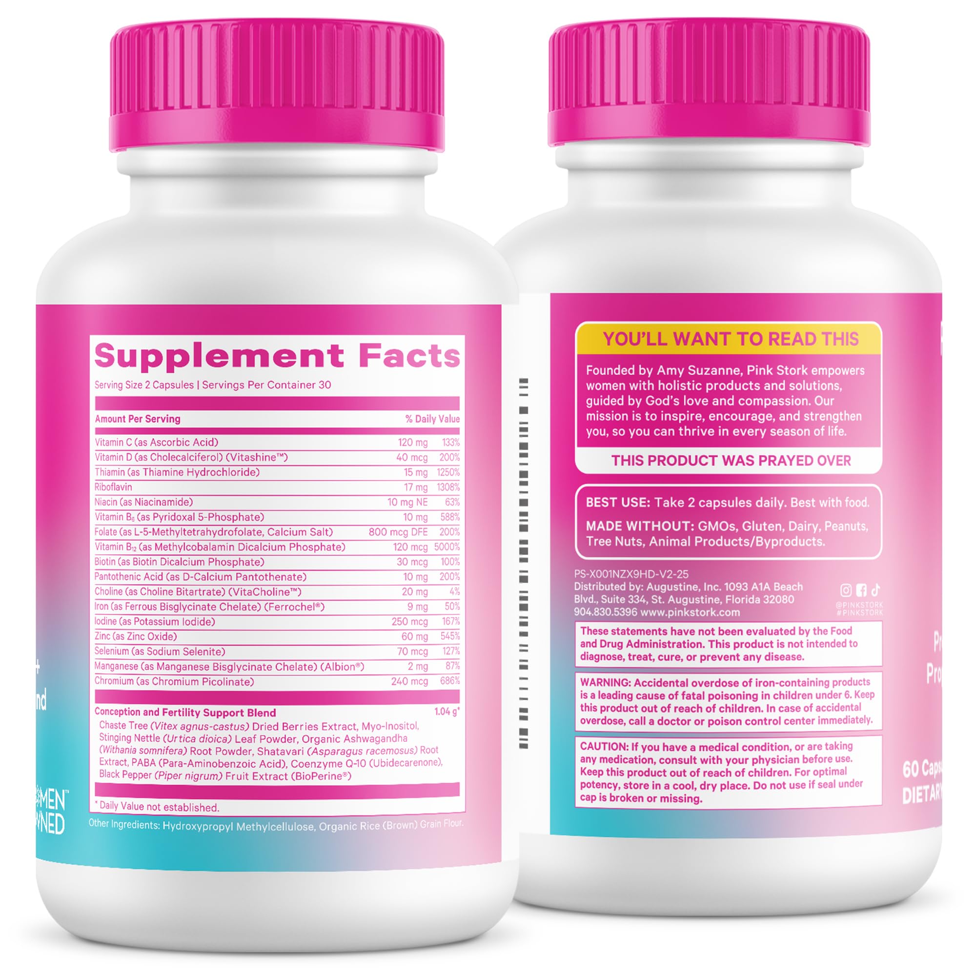 Pink Stork envase con protección UV para conservar la fórmula