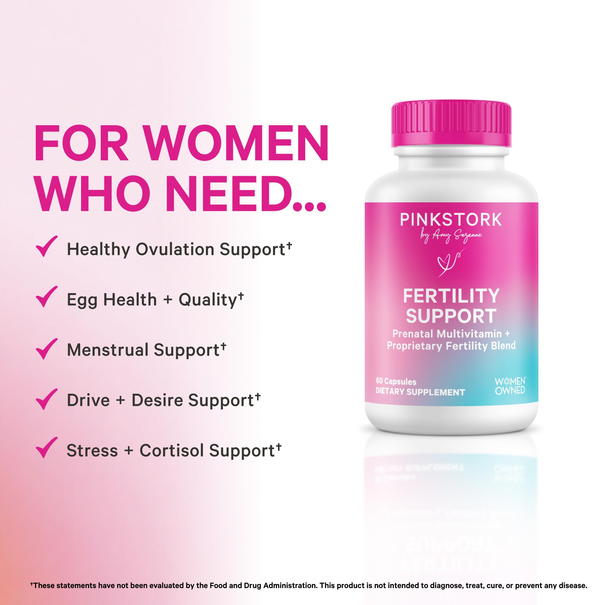 Pink Stork etiqueta informativa con ingredientes y dosis legibles