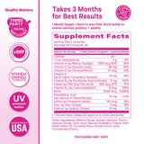 Pink Stork etiqueta de ingredientes destacando nutrientes clave