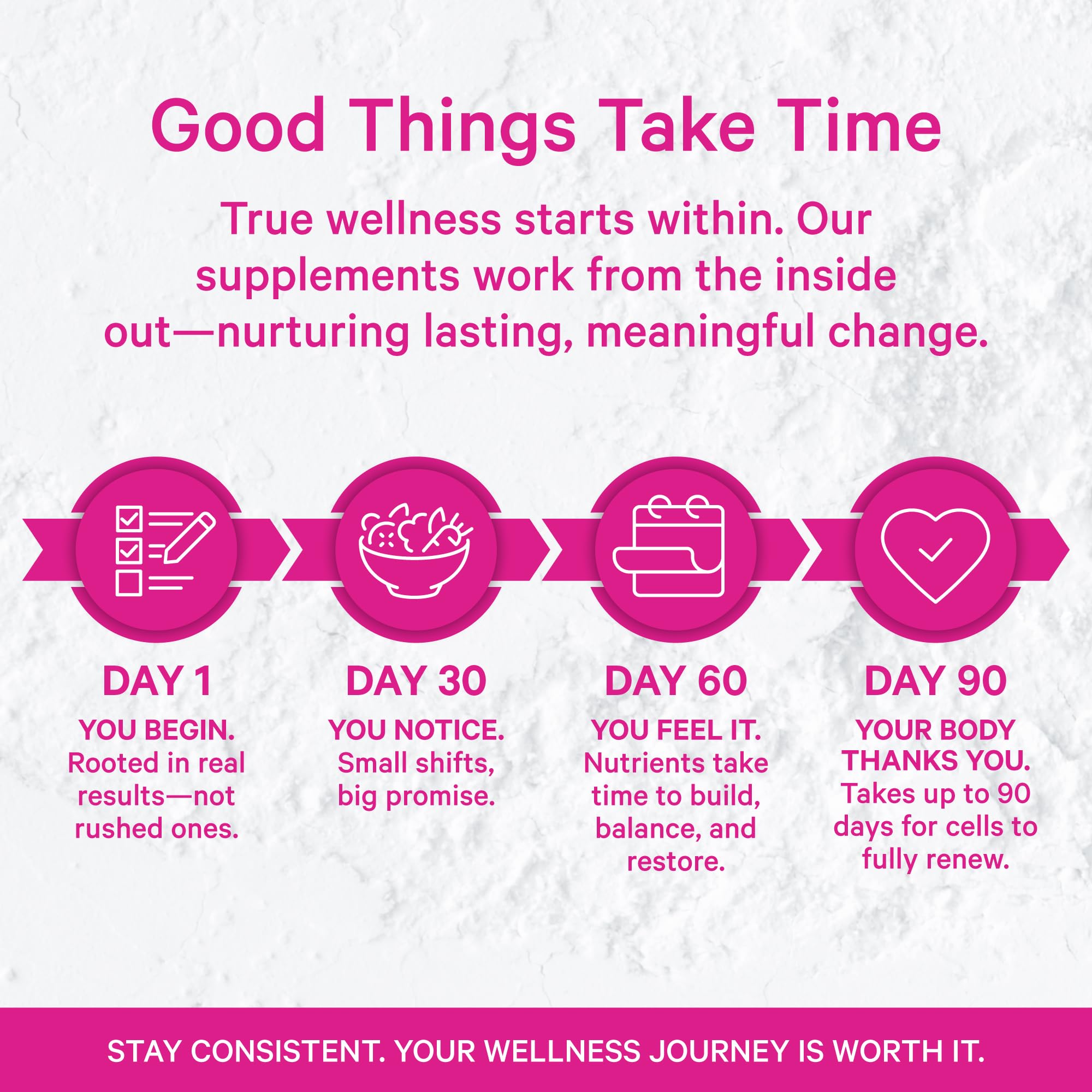 Pink Stork etiqueta con ingredientes y beneficios claros para madres