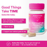 Pink Stork etiqueta de ingredientes destacando 11 cepas y extractos herbales