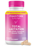 Pink Stork frasco delantero mostrando 60 cápsulas y facilidad de uso
