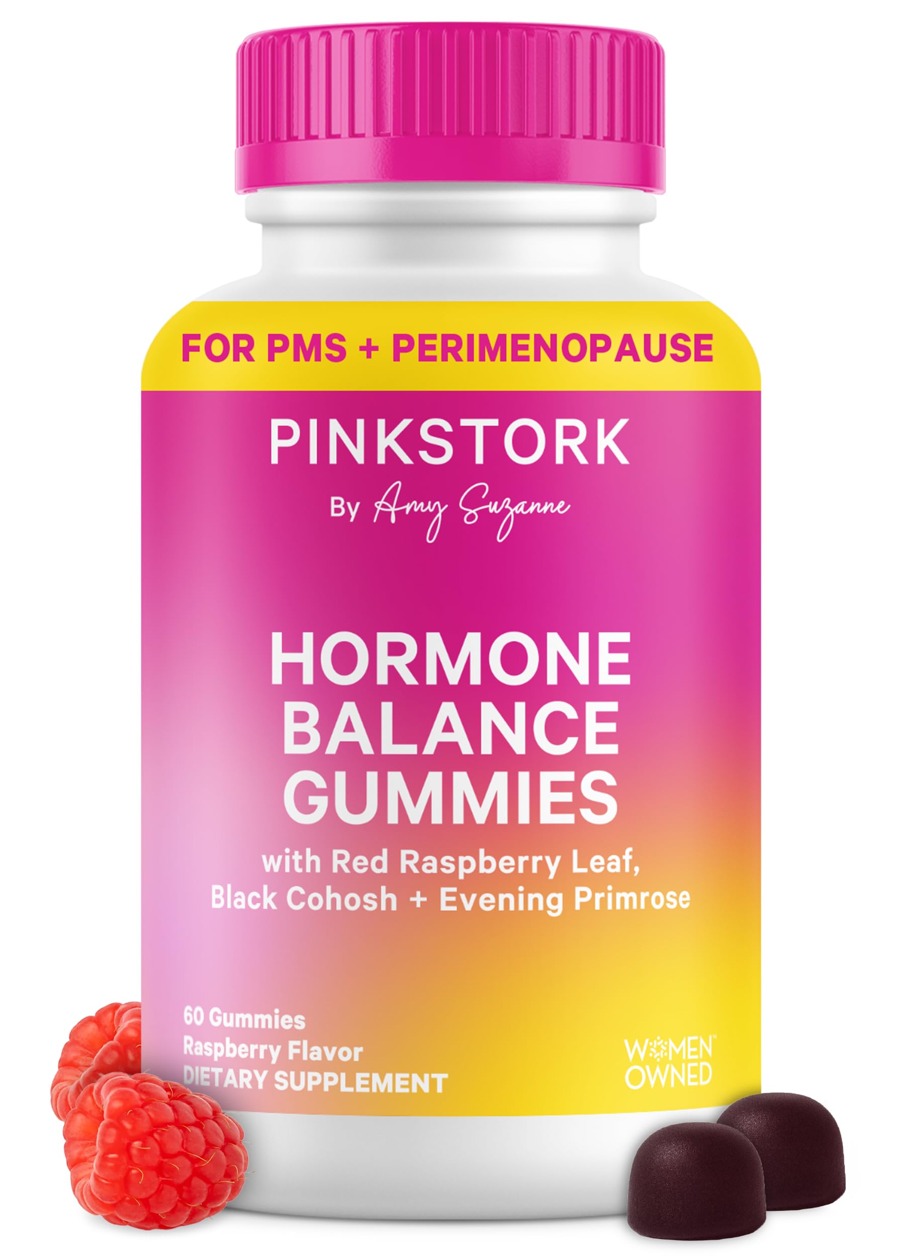 Pink Stork frasco frontal mostrando el diseño y conveniencia