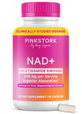 Pink Stork frasco frontal mostrando cápsulas y diseño, aporta confianza