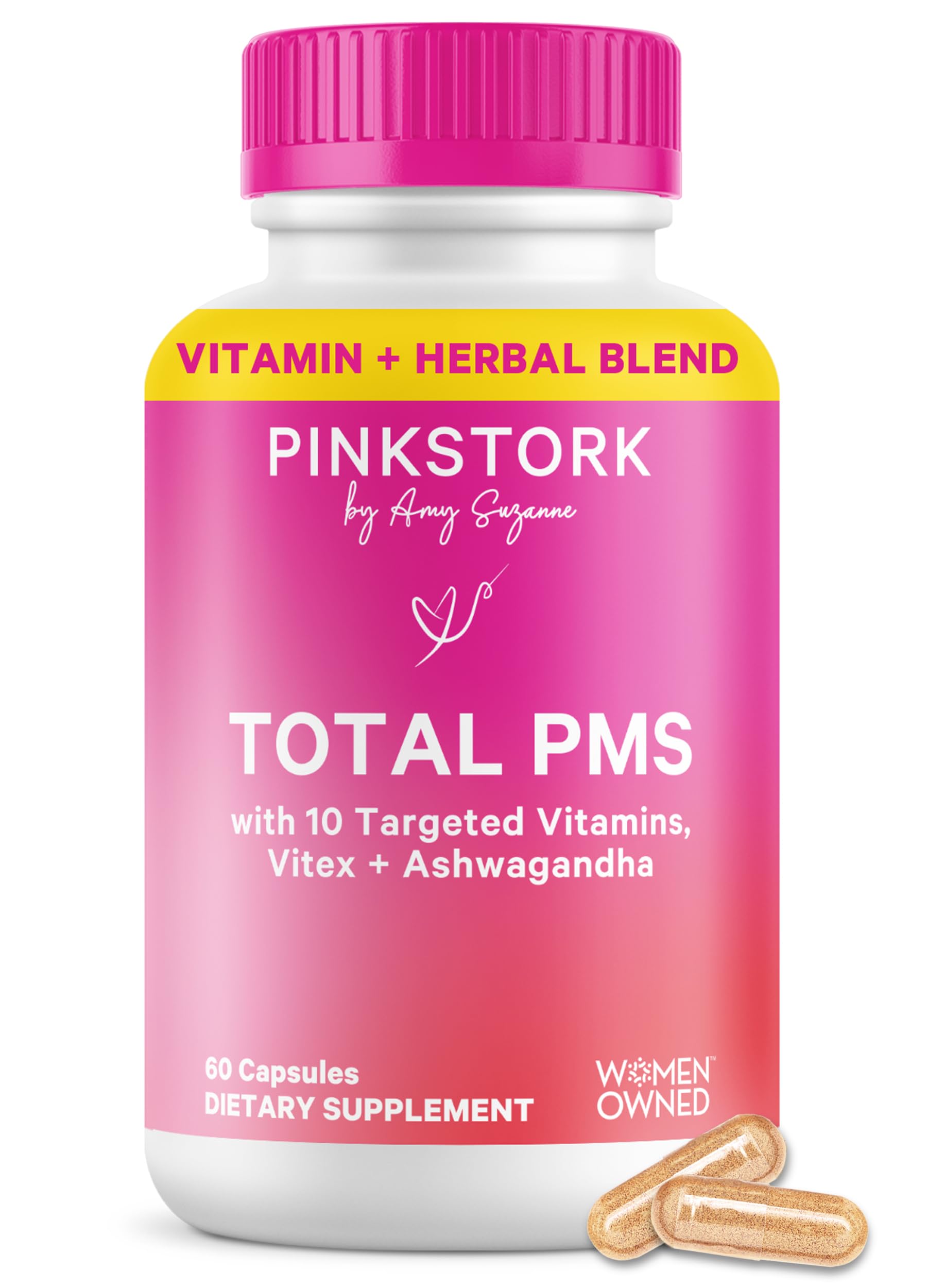 Pink Stork frente del empaque mostrando soporte hormonal claro