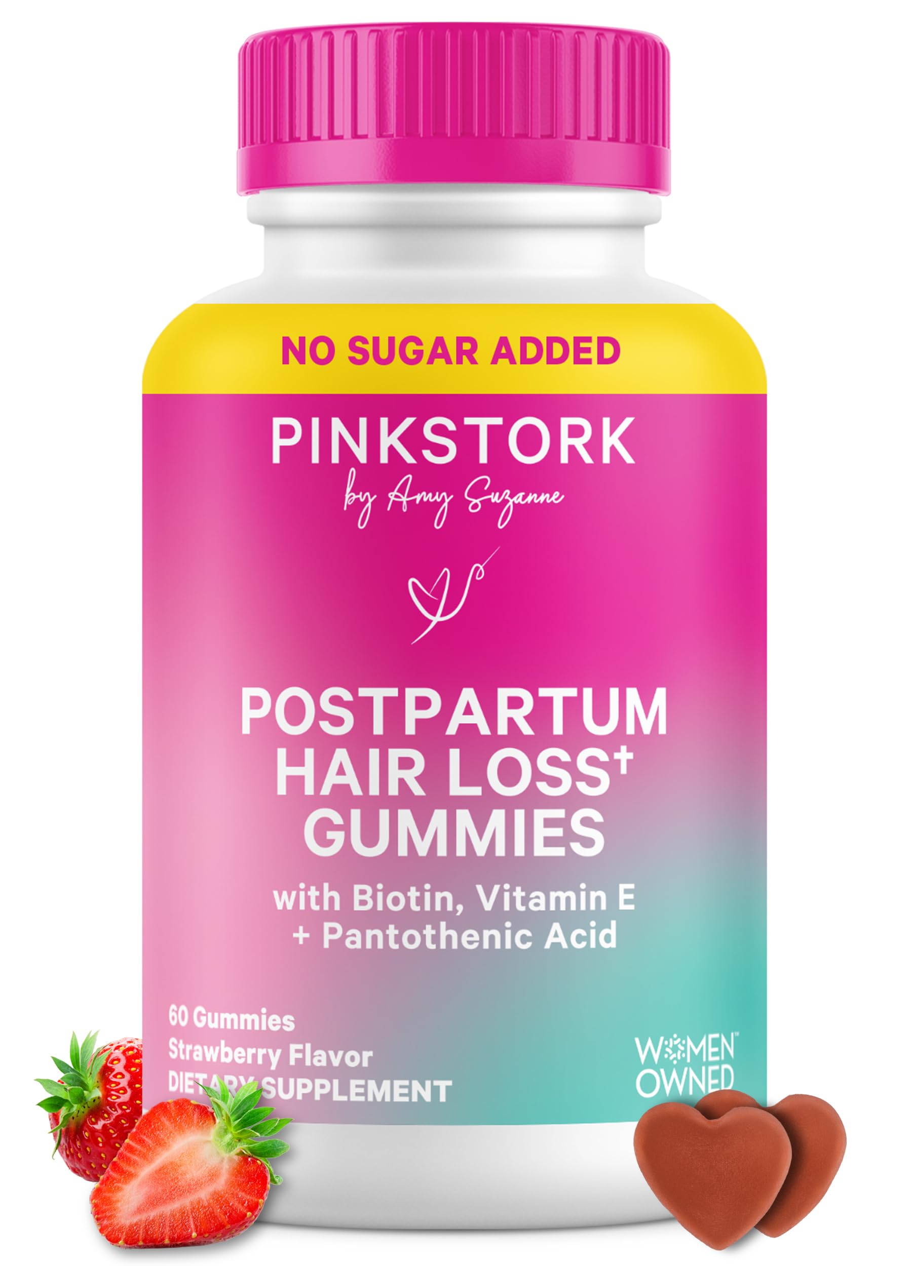 Pink Stork empaque frontal mostrando diseño y beneficio para posparto