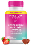 Pink Stork empaque frontal mostrando diseño y beneficio para posparto